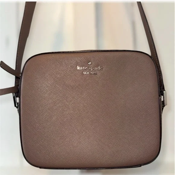 Kate Spade Spring Newbury Crossbody Bag Brown Silver Accents Capsule Wardrobe - Picture 16 of 16